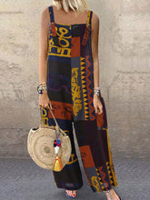 Load image into Gallery viewer, Women's Splice Printed Sleeveless Casual Jumpsuit
