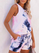Load image into Gallery viewer, V-neck Tie-dye Sleeveless Loose Casual Suit
