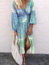 Load image into Gallery viewer, Floral Long Sleeve Loose Women's Dress
