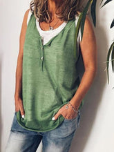 Load image into Gallery viewer, V-Neck Sleeveless Buttons Women's Top
