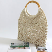 Load image into Gallery viewer, Fashion Holiday Beach Cotton Rope Woven Handbag
