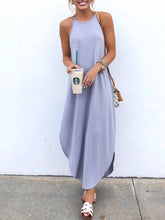 Load image into Gallery viewer, Round Neck Hanging Neck Sling Wide Loose Casual Dress
