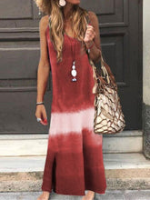 Load image into Gallery viewer, Women's Casual Multicolor Sleeveless Cotton Dress
