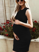 Load image into Gallery viewer, Maternity Slim Solid Color Comfortable Sleeveless Dress
