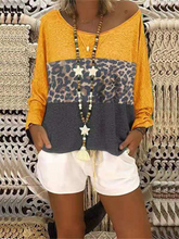 Load image into Gallery viewer, Women's Leopard Print Long Sleeve T-Shirt And Solid Color Shorts Set
