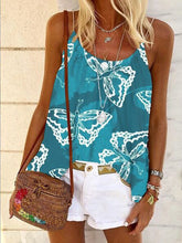 Load image into Gallery viewer, Butterfly Print Loose Camisole Top
