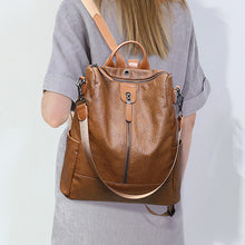 Load image into Gallery viewer, Casual Leather Large Capacity Backpack Handbag
