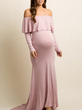 Load image into Gallery viewer, Simple Temperament Strapless Maternity Dress
