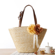 Load image into Gallery viewer, Idyllic Straw Woven Shoulder Beach Women's Bag
