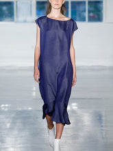 Load image into Gallery viewer, Pure Color Round Neck Temperament Women's Dress
