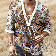 Load image into Gallery viewer, Lace-Up Printed Shirt
