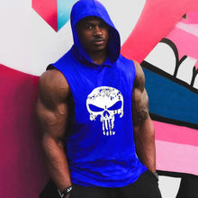 Load image into Gallery viewer, Men's Skull Stitching Hooded Sleeveless Sports Vest

