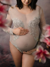 Load image into Gallery viewer, Sexy Long-Sleeved Photo Maternity Jumpsuit Dress
