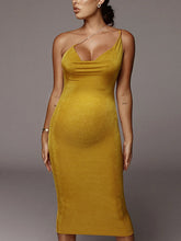 Load image into Gallery viewer, Maternity Sexy One-Shoulder Solid Color Suspender Dress

