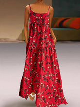 Load image into Gallery viewer, Plus Size Floral Crane Loose Women's Dress
