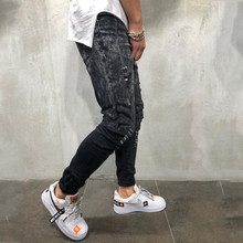 Load image into Gallery viewer, Men's Fashion Gradient Snowflake Ripped Jeans
