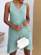 Load image into Gallery viewer, V-neck Knitted Sleeveless Plus Size Dress
