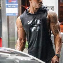 Load image into Gallery viewer, Men's Fashion Letter Printed Loose Sleeveless Hooded Vest
