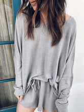 Load image into Gallery viewer, Knitted Long Sleeve Round Neck Casual Suit
