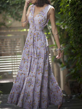 Load image into Gallery viewer, V-neck Elasticated Elastic Dress
