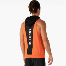 Load image into Gallery viewer, Men's Letter Printed Hooded Sports Vest

