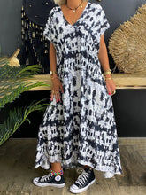 Load image into Gallery viewer, Tie-Dye Crew Neck Leisure Women's Dress
