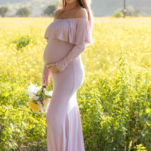 Load image into Gallery viewer, Simple Temperament Strapless Maternity Dress
