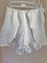 Load image into Gallery viewer, Women's Linen White Vest And Irregular Shorts Suit
