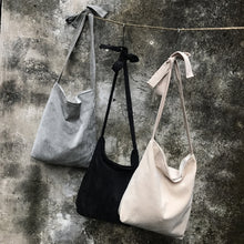 Load image into Gallery viewer, Shoulder Diagonal Cloth Bag Bow Zipper Fabric Bag
