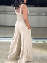 Load image into Gallery viewer, Women's Casual Square Collar Loose Sleeveless Jumpsuit
