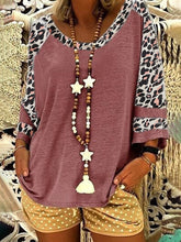 Load image into Gallery viewer, Women's Leopard Print Short Sleeve T-Shirt And Shorts Set
