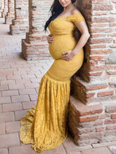 Load image into Gallery viewer, Lace Cutout Sexy Photo Maternity Dress
