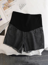 Load image into Gallery viewer, Maternity Fashion Thin Stomach Lift Denim Shorts
