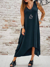 Load image into Gallery viewer, V-neck Loose Casual Irregular Dress
