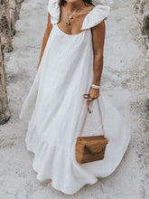 Load image into Gallery viewer, Women's Sexy Ruffled Casual Loose Solid Color Long Dress
