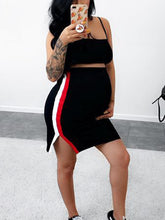 Load image into Gallery viewer, Colorblock Sling Suit Maternity Dress
