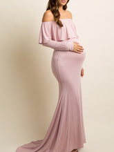 Load image into Gallery viewer, Simple Temperament Strapless Maternity Dress
