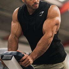 Load image into Gallery viewer, Men's Cotton Sleeveless Hooded Sports Vest
