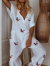 Load image into Gallery viewer, Women's Fashion Butterfly Print Casual Jumpsuit
