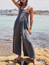 Load image into Gallery viewer, Women's Fashion Solid Color Loose Strap Jumpsuit
