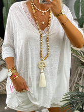 Load image into Gallery viewer, Lace Short Sleeve V-neck Suit
