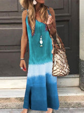 Load image into Gallery viewer, Women's Casual Multicolor Sleeveless Cotton Dress
