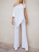 Load image into Gallery viewer, Women's Short Sleeve Irregular Trousers Two-piece Suit
