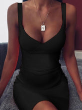 Load image into Gallery viewer, Maternity Solid Color Strap Deep V-Neck Sexy Slim Dress
