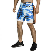 Load image into Gallery viewer, Camouflage Printed Running Elastic Two Layers Men's Shorts  
