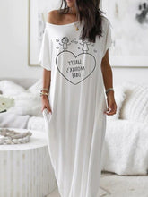 Load image into Gallery viewer, Women's Cartoon Printed Short-Sleeved Long Pocket Dress
