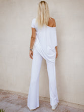 Load image into Gallery viewer, Women's Short Sleeve Irregular Trousers Two-piece Suit

