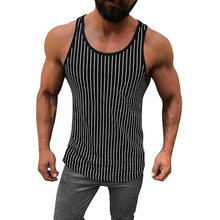 Load image into Gallery viewer, Men's Striped Bottom Sports Vest
