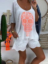 Load image into Gallery viewer, Skull Casual Loose Cotton Women's Suit
