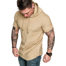 Load image into Gallery viewer, Men's Casual Fashion Solid Color Hooded T-Shirt
